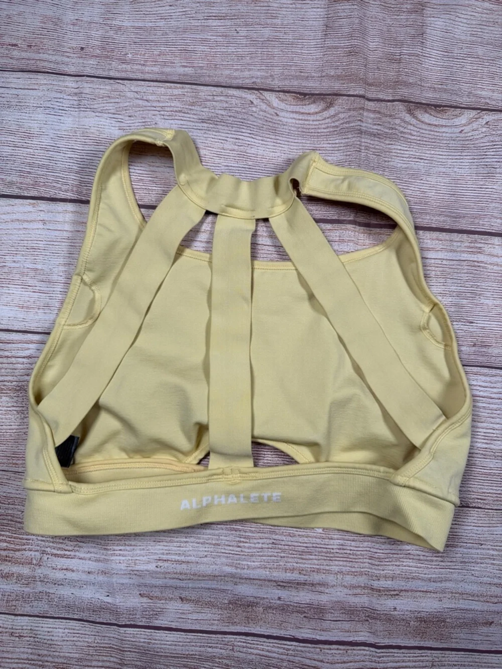 Alphalete Butter Yellow Cutout‎ Sports Bra